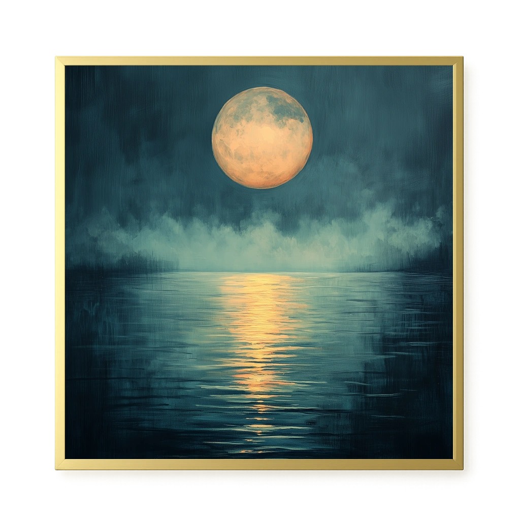 Moon Reflection Canvas Wall Art
