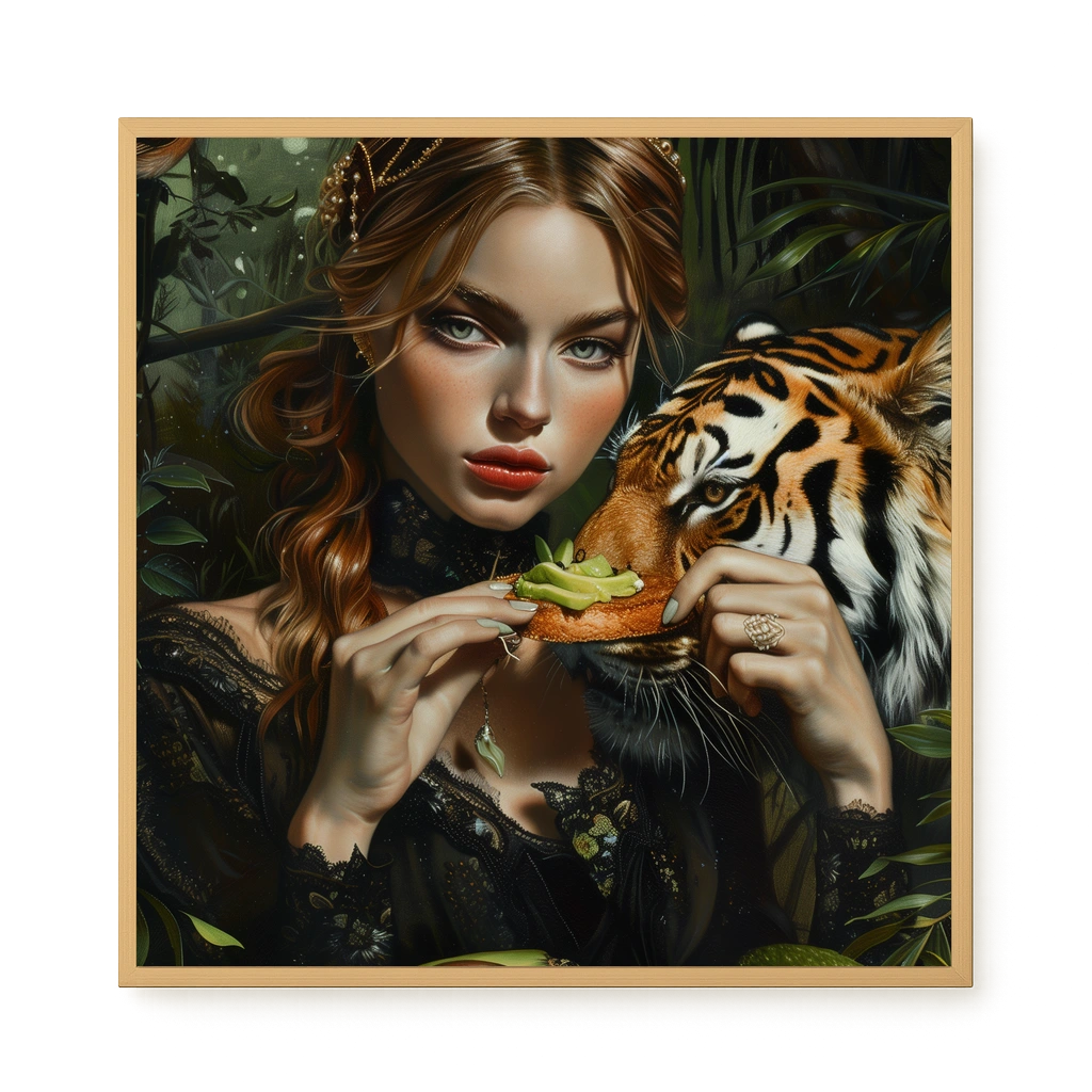 Tiger & Avocado Canvas Print