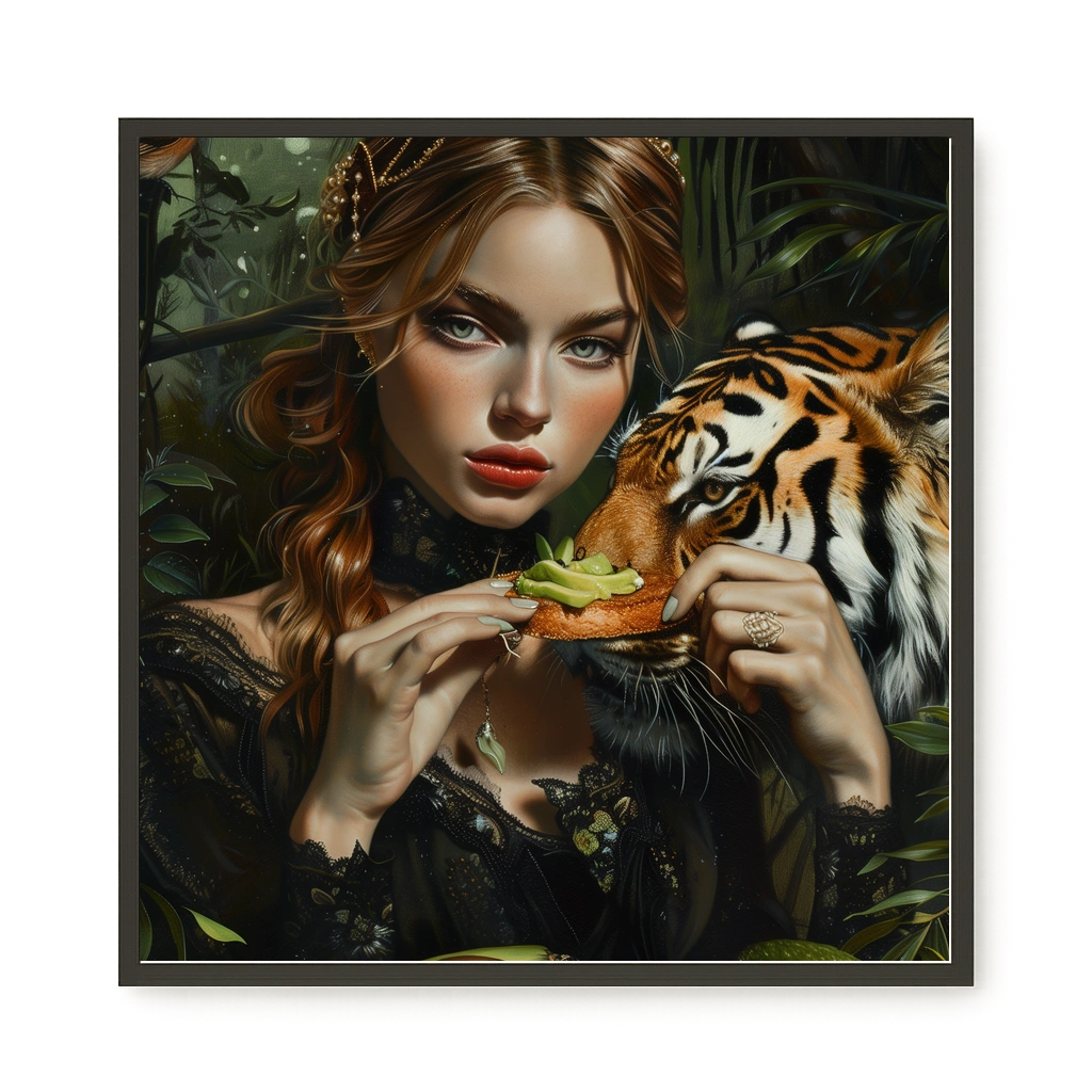 Tiger & Avocado Canvas Print