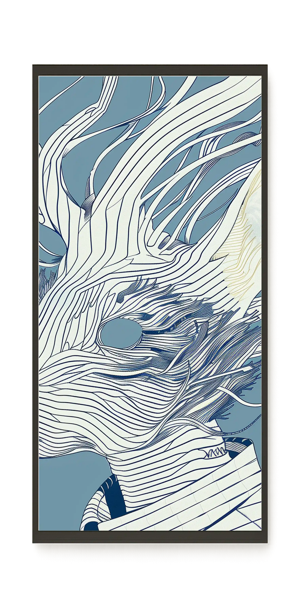 Line Rabbit Canvas Wall Art