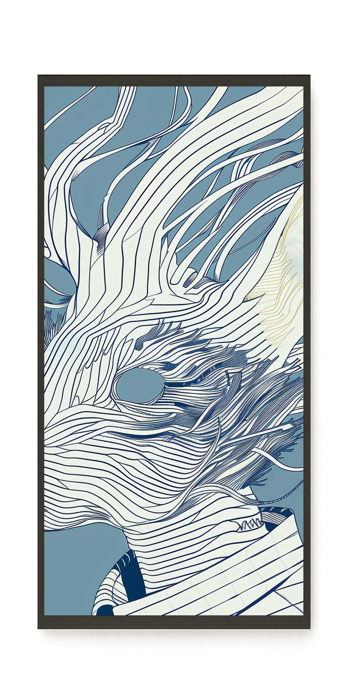 Line Rabbit Canvas Wall Art