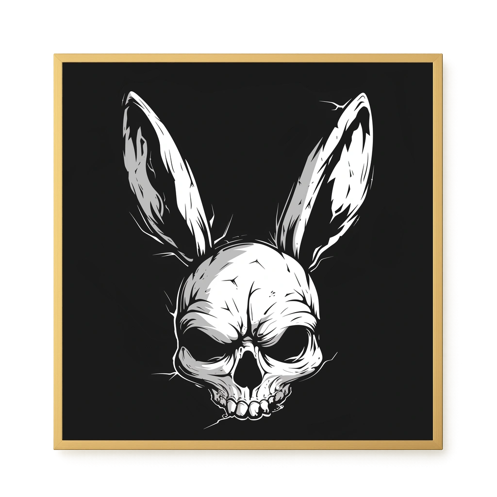 Skull Rabbit Canvas Wall Art