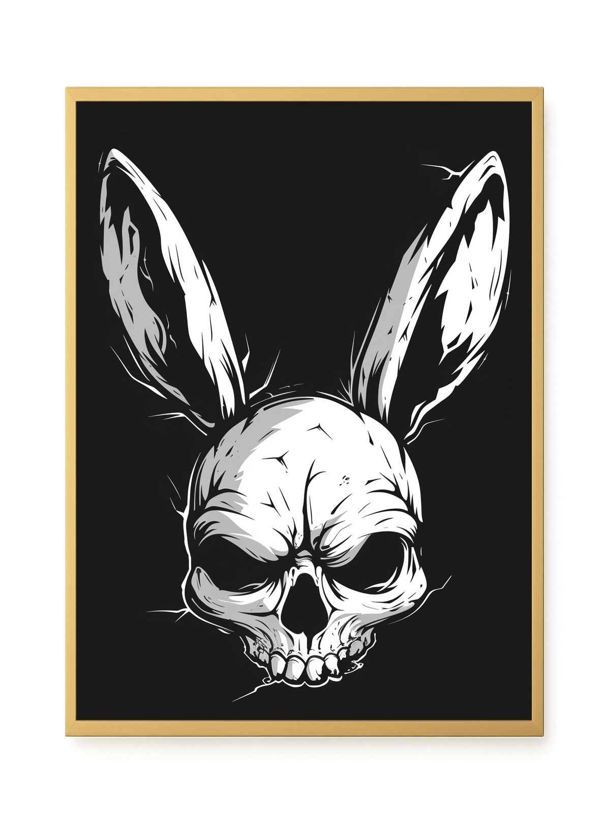 Skull Rabbit Canvas Wall Art