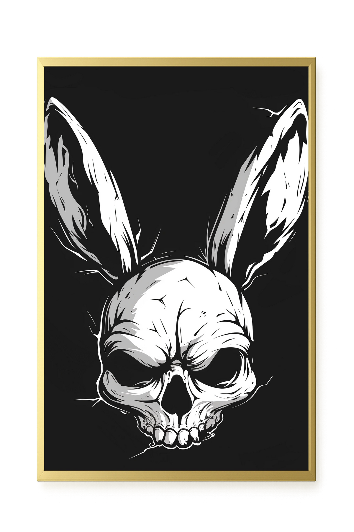 Skull Rabbit Canvas Wall Art