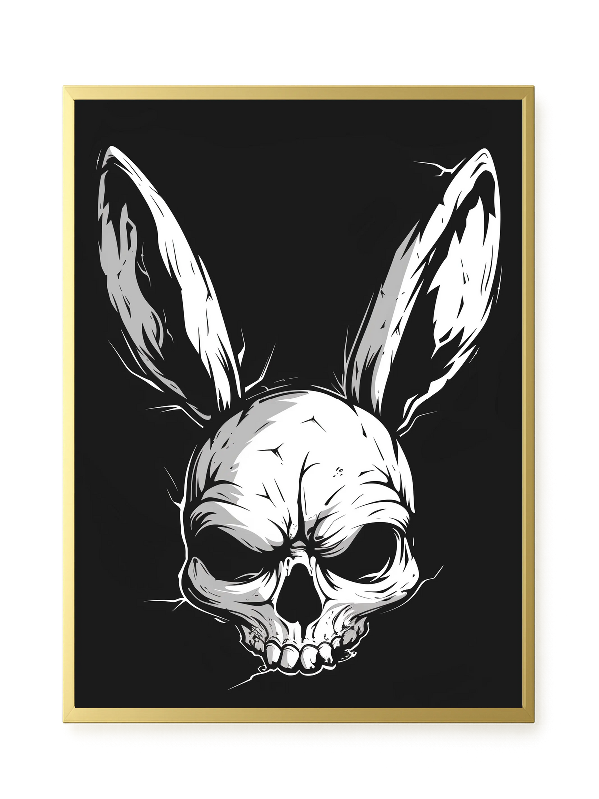 Skull Rabbit Canvas Wall Art