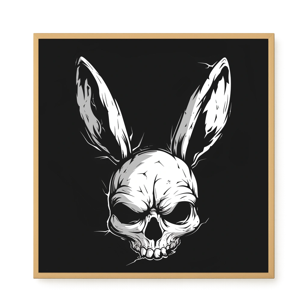 Skull Rabbit Canvas Wall Art