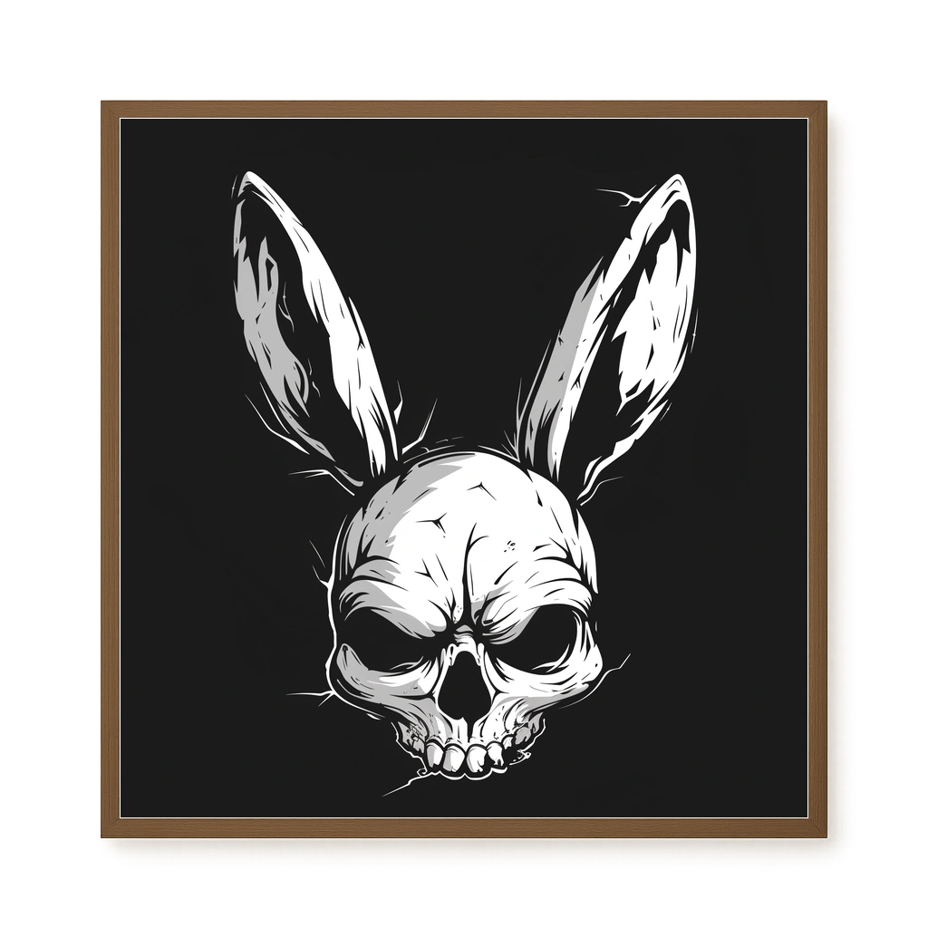 Skull Rabbit Canvas Wall Art
