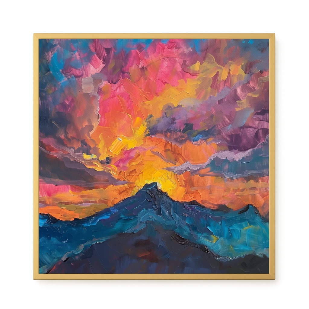 Burning Horizon Canvas Wall Art