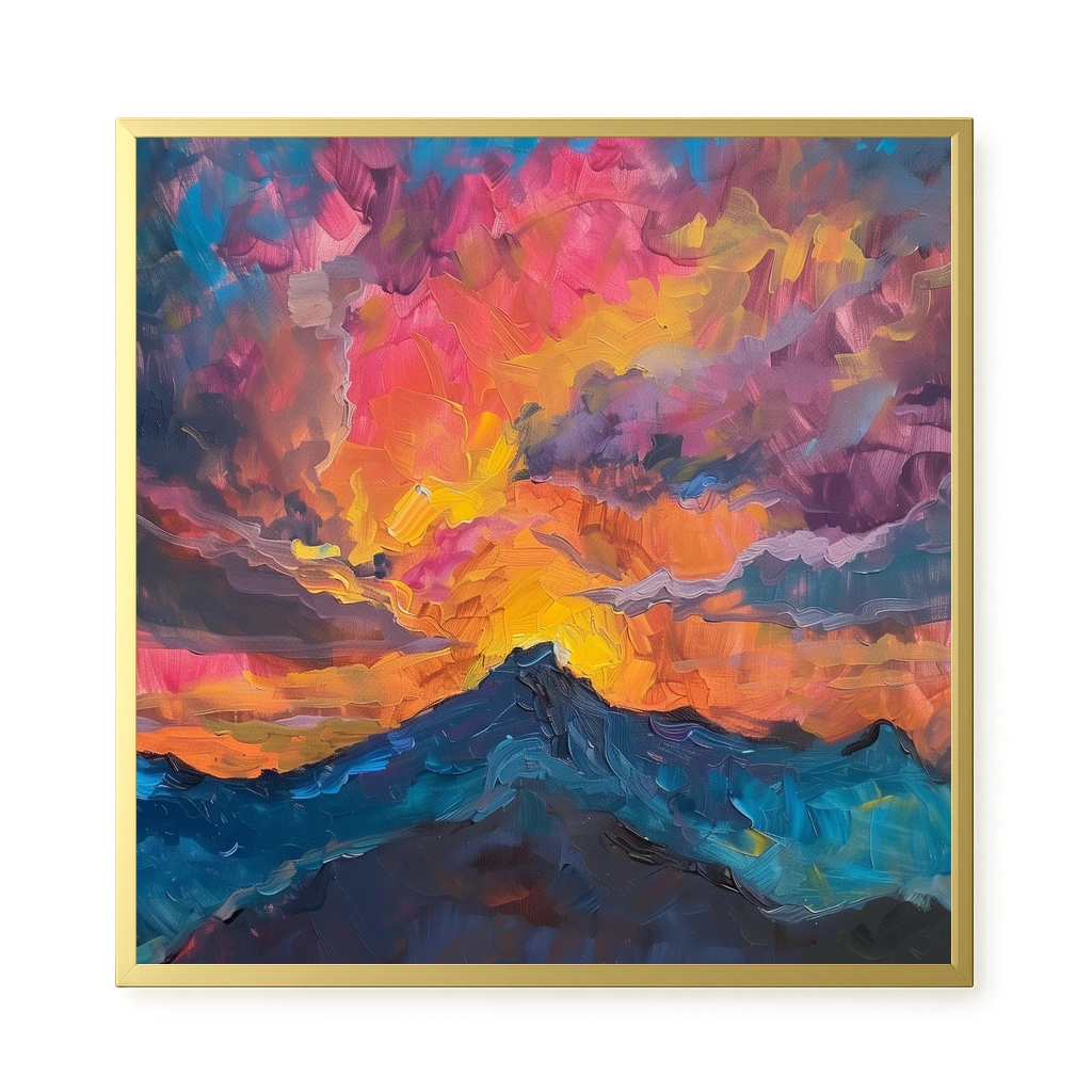 Burning Horizon Canvas Wall Art