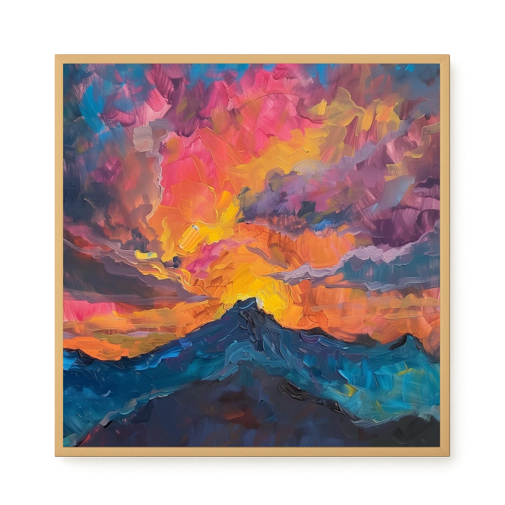 Burning Horizon Canvas Wall Art