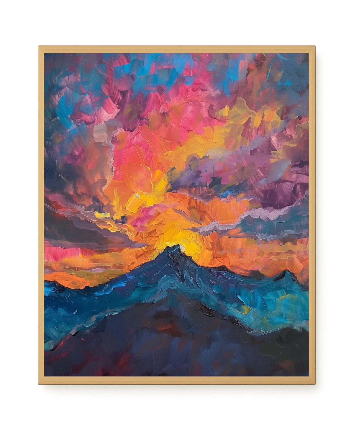 Burning Horizon Canvas Wall Art