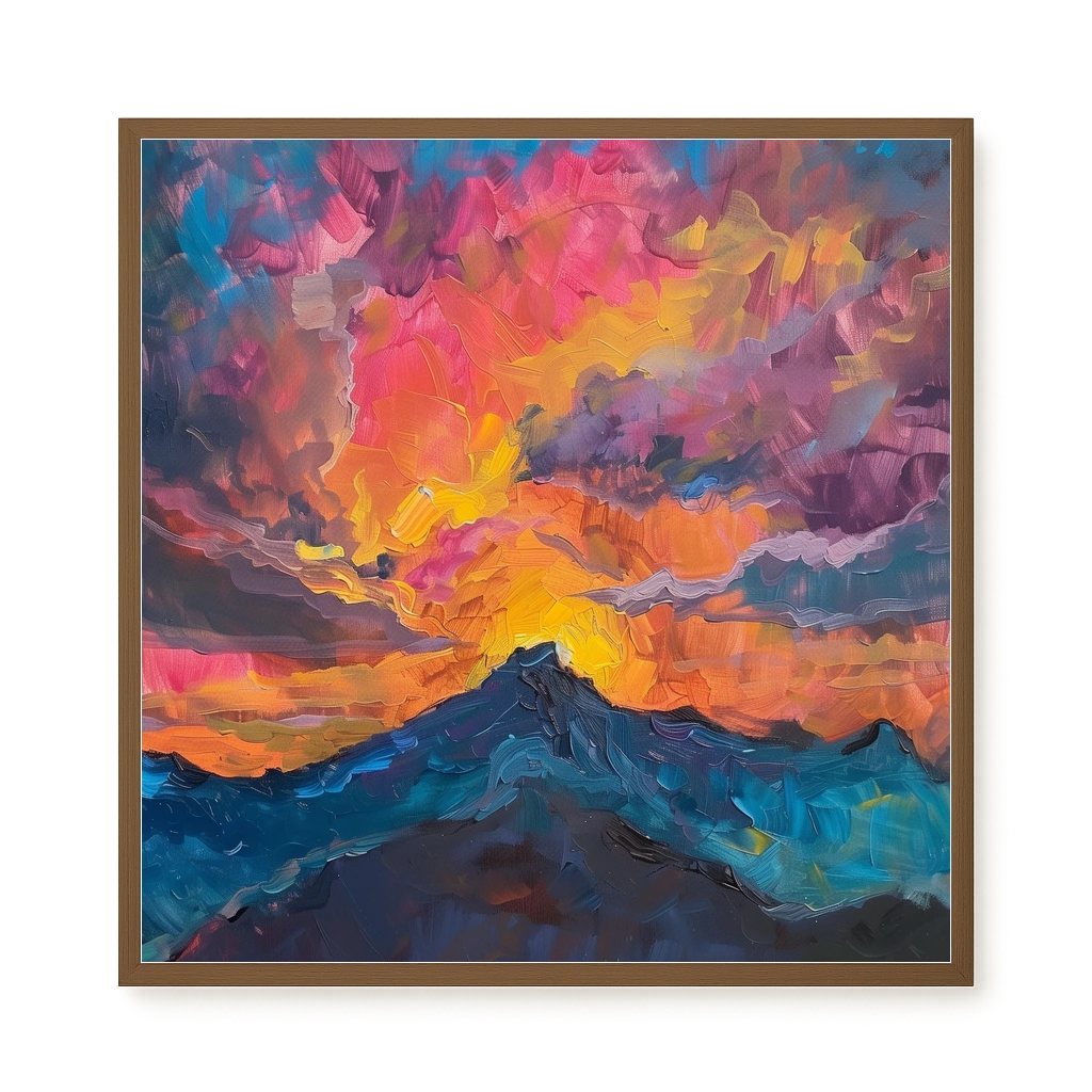 Burning Horizon Canvas Wall Art
