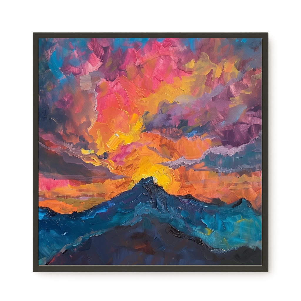 Burning Horizon Canvas Wall Art