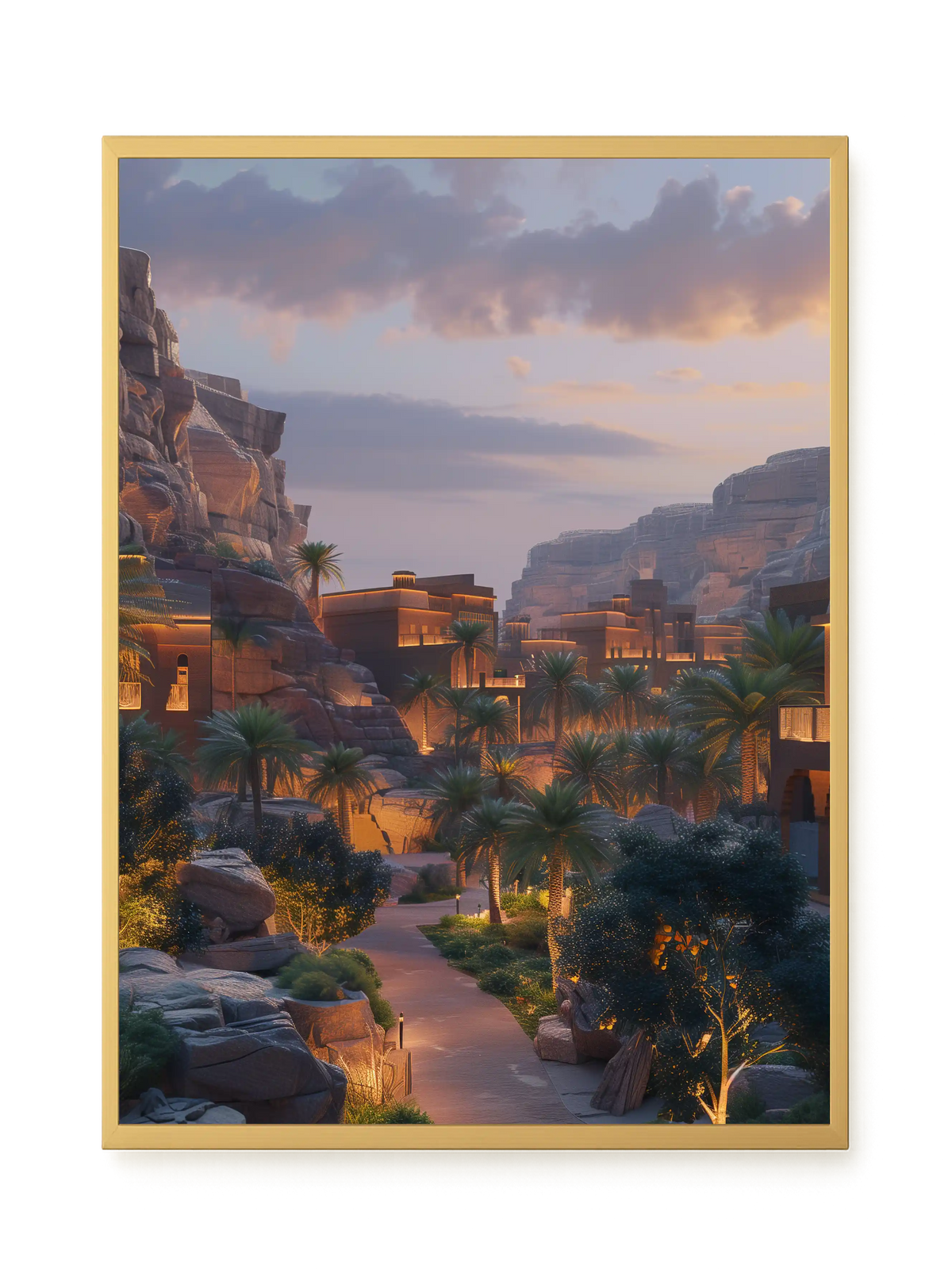 Lit Valley Canvas Print