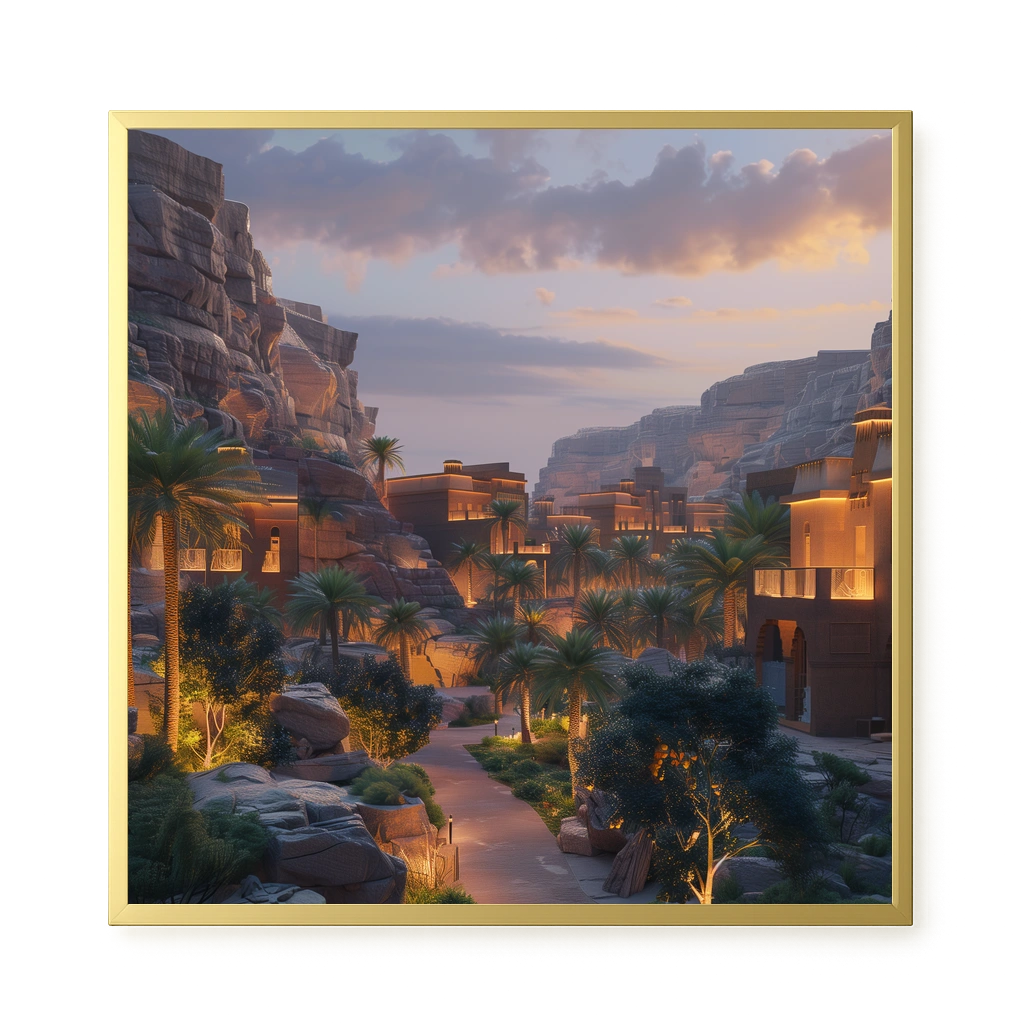 Lit Valley Canvas Print