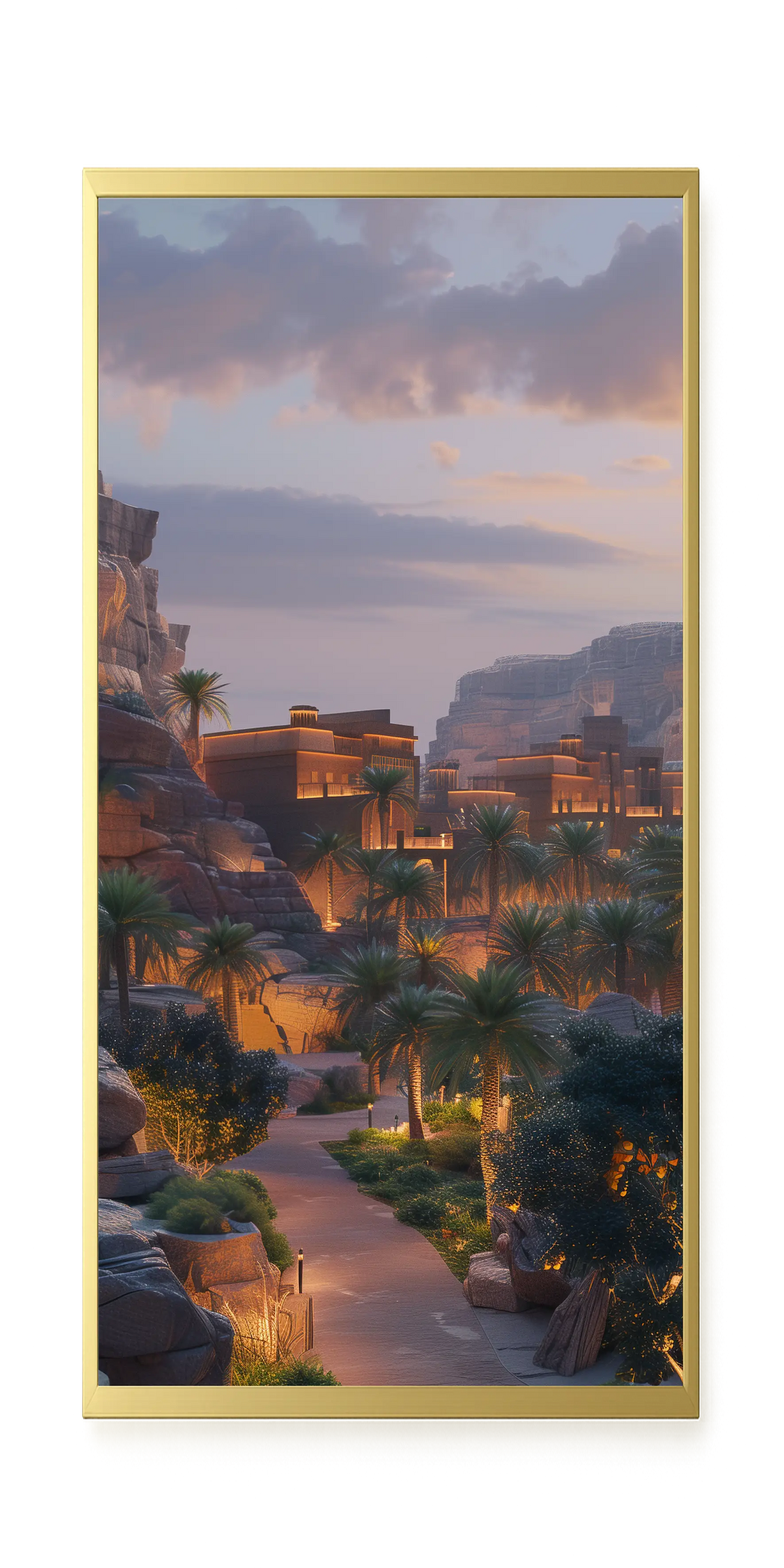 Lit Valley Canvas Print