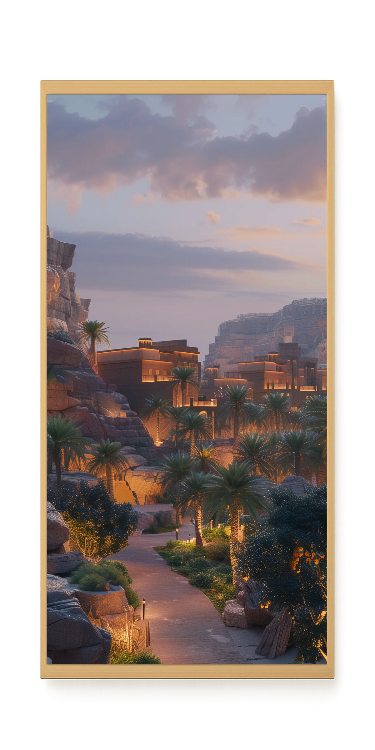 Lit Valley Canvas Print