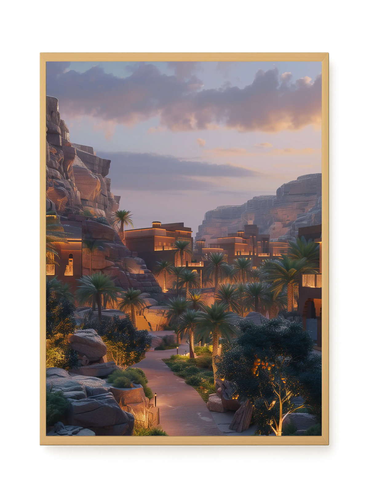 Lit Valley Canvas Print