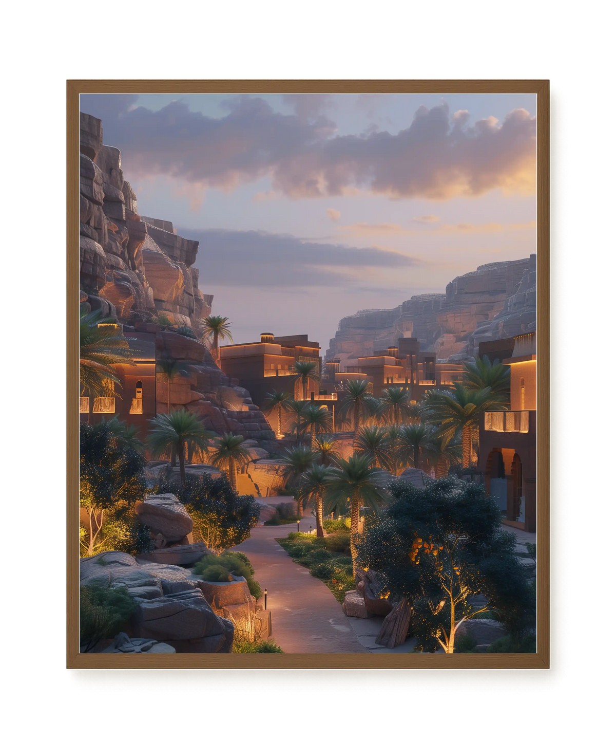 Lit Valley Canvas Print