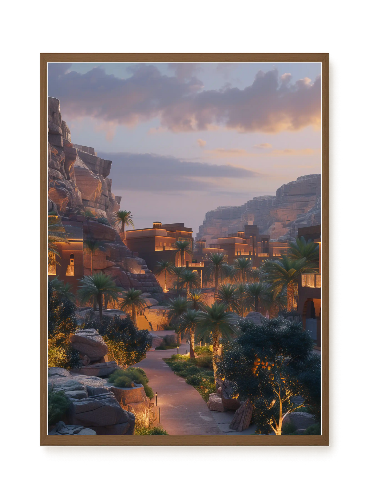 Lit Valley Canvas Print