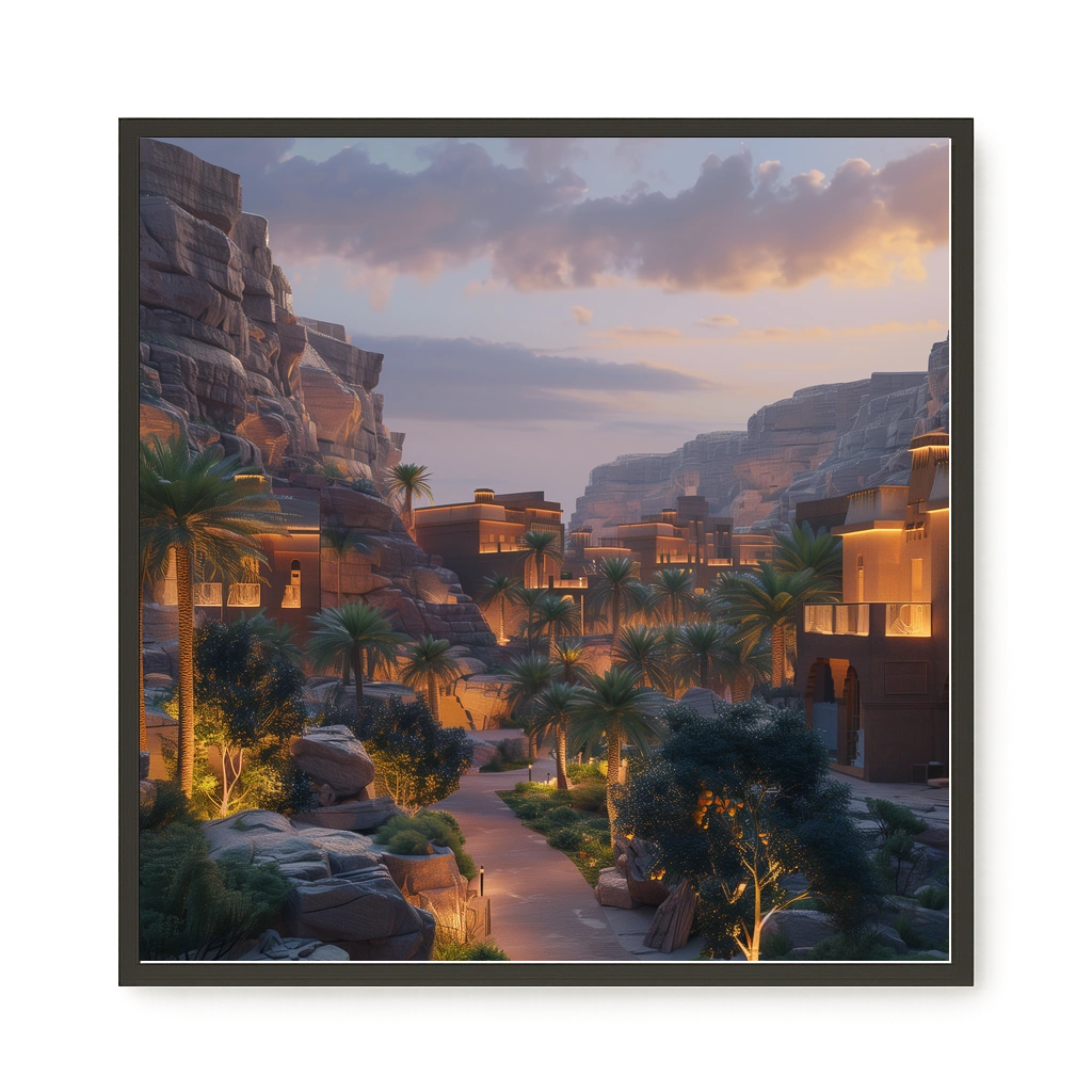 Lit Valley Canvas Print