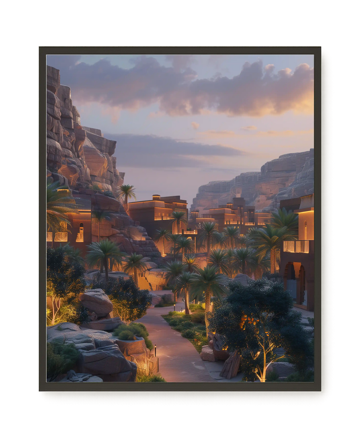 Lit Valley Canvas Print