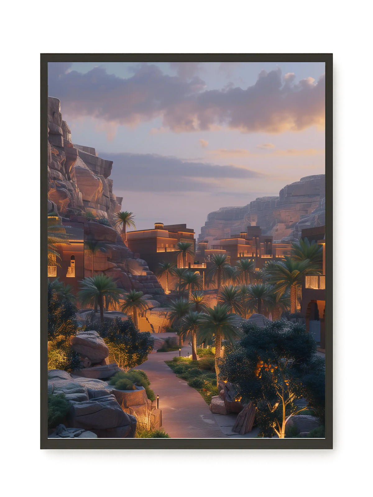 Lit Valley Canvas Print