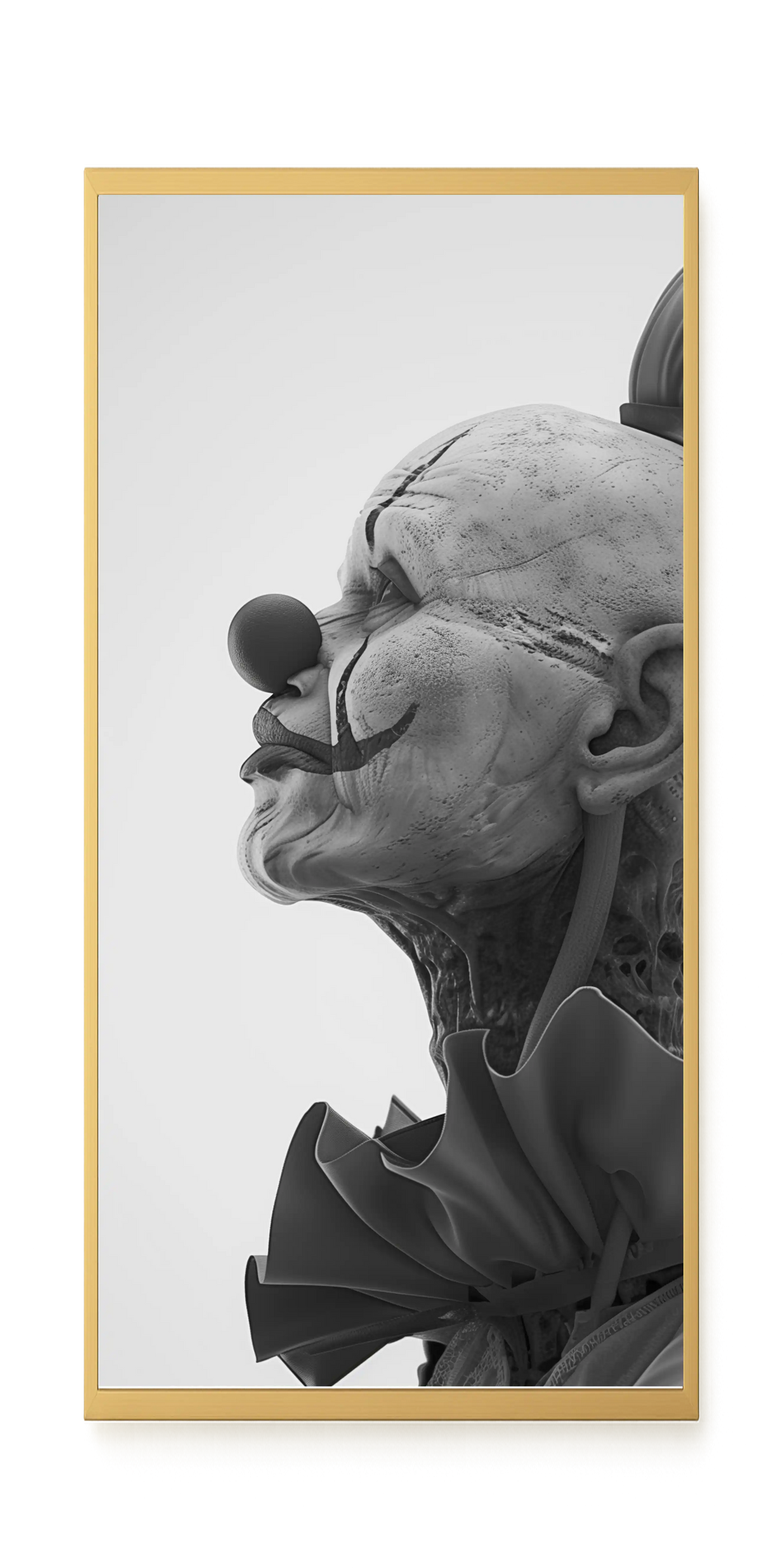 Aged Clown Canvas Wall Art