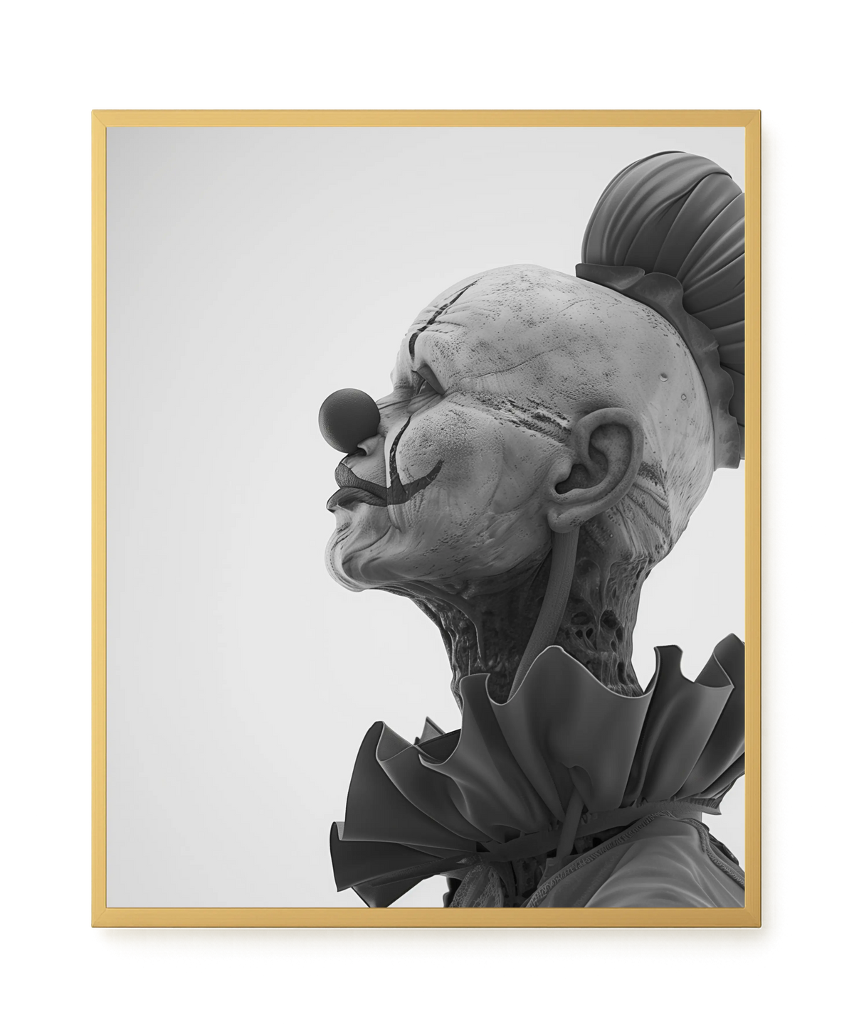 Aged Clown Canvas Wall Art