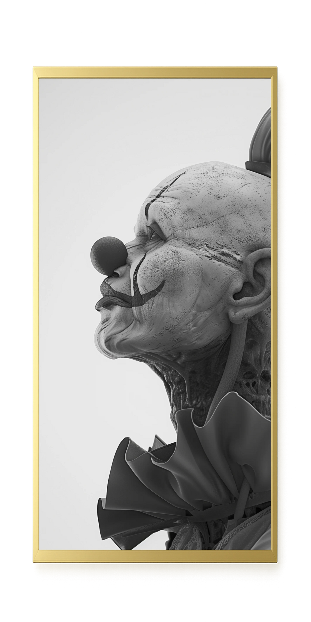 Aged Clown Canvas Wall Art