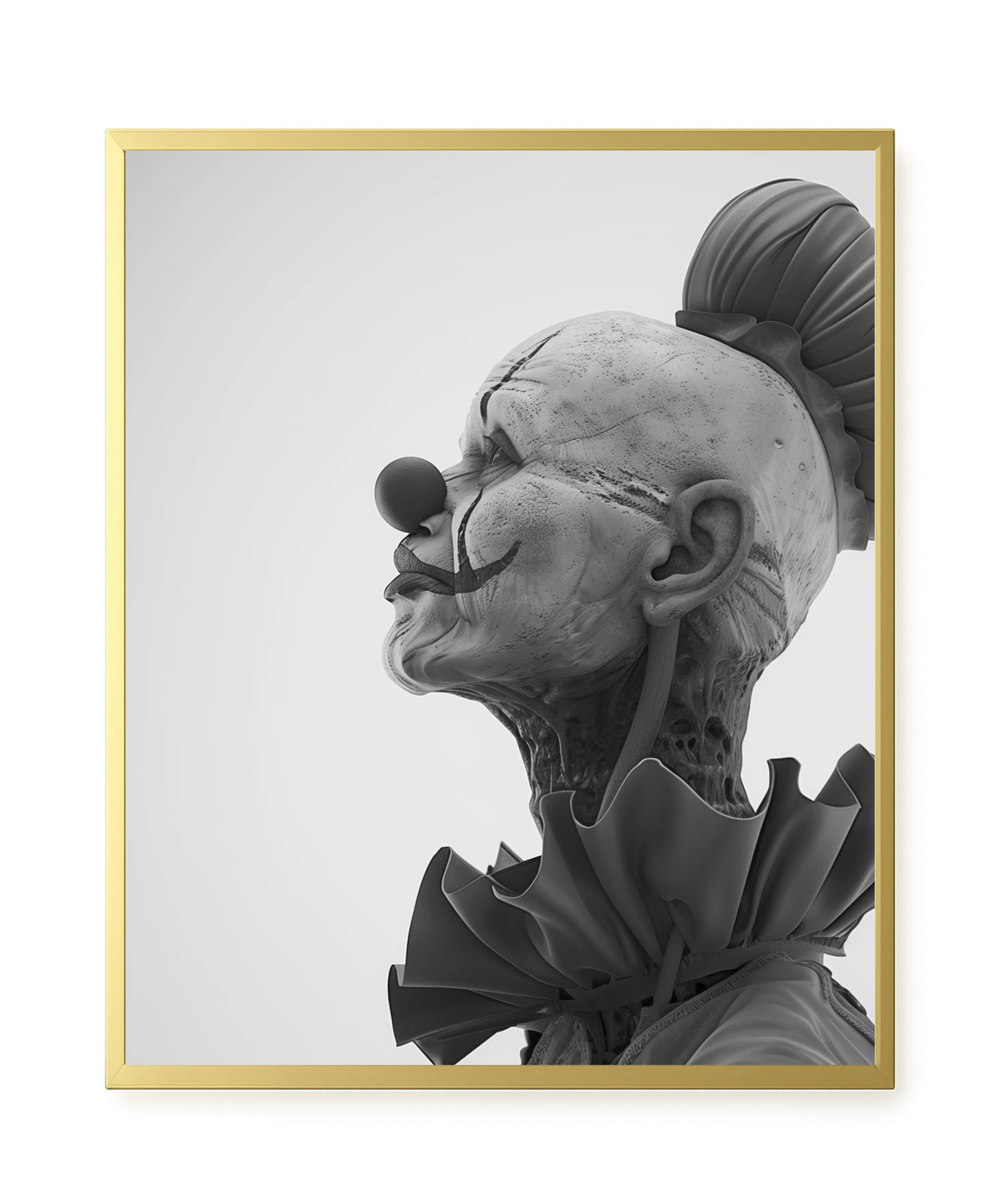 Aged Clown Canvas Wall Art