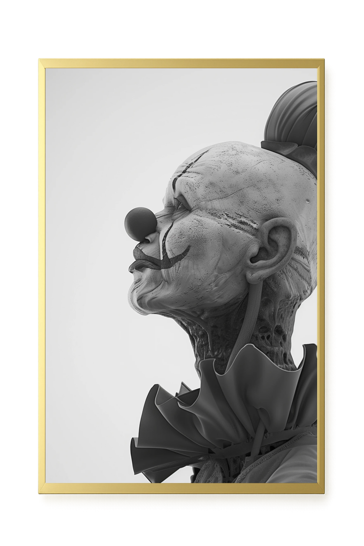 Aged Clown Canvas Wall Art