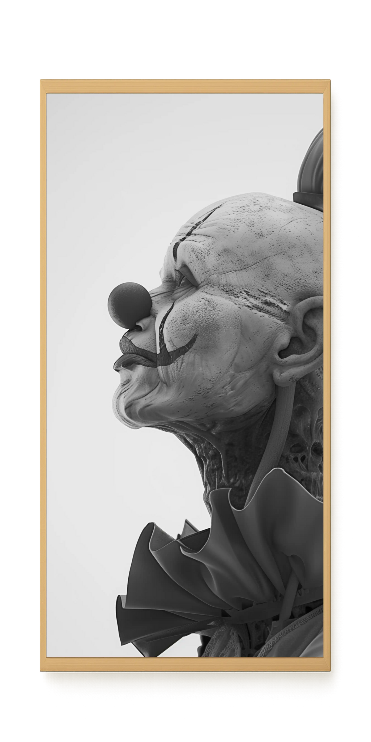 Aged Clown Canvas Wall Art