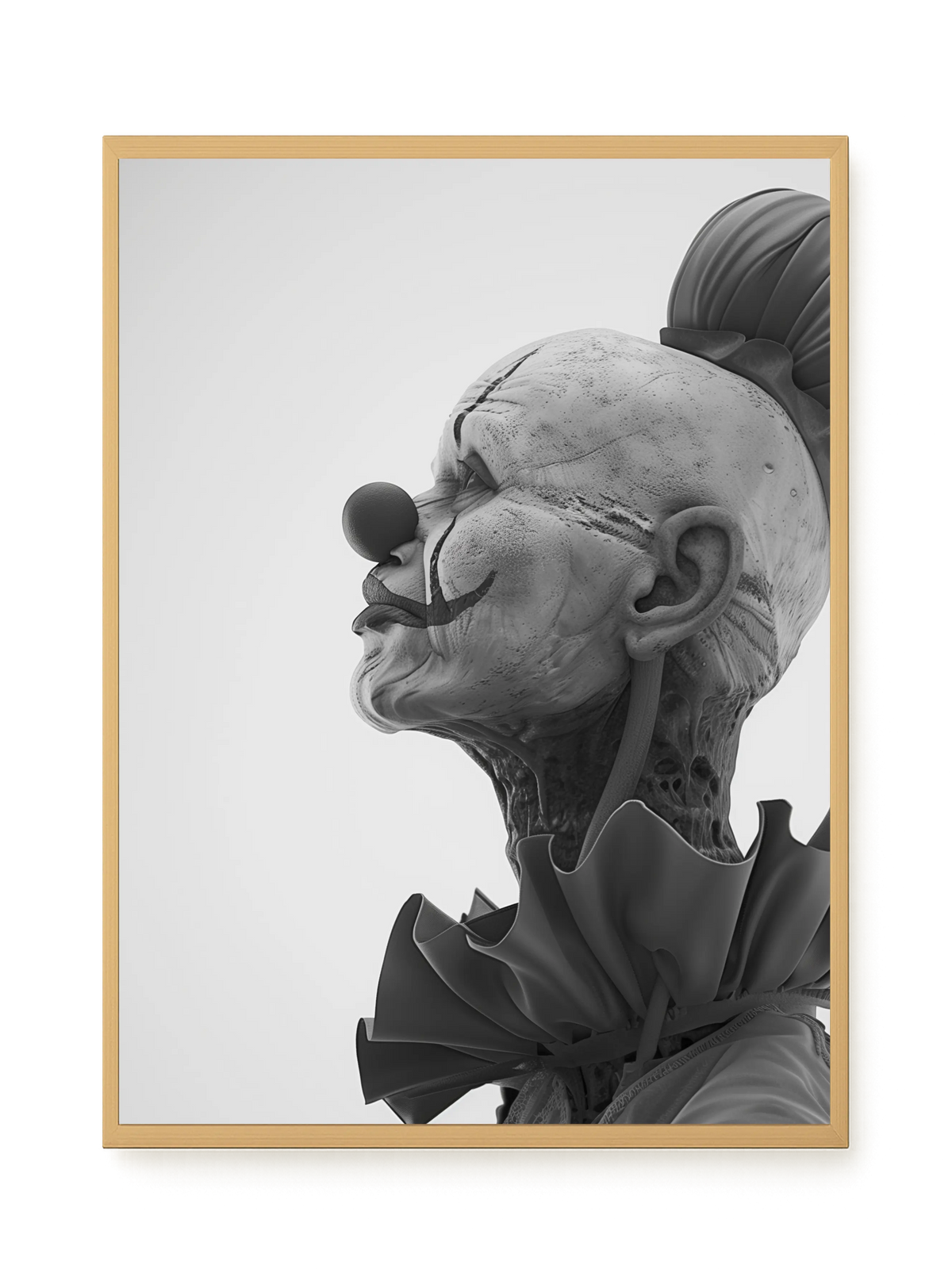 Aged Clown Canvas Wall Art
