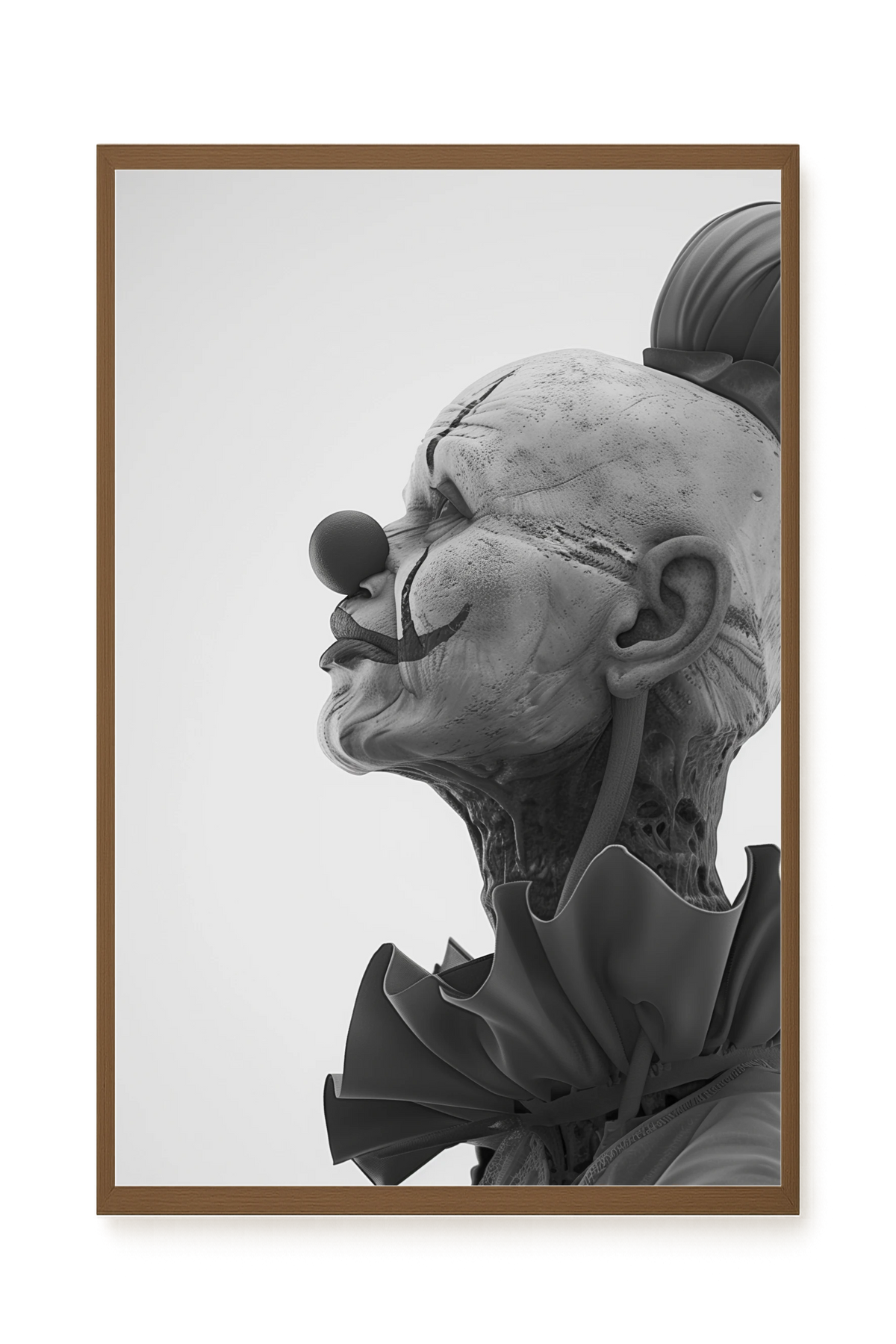 Aged Clown Canvas Wall Art