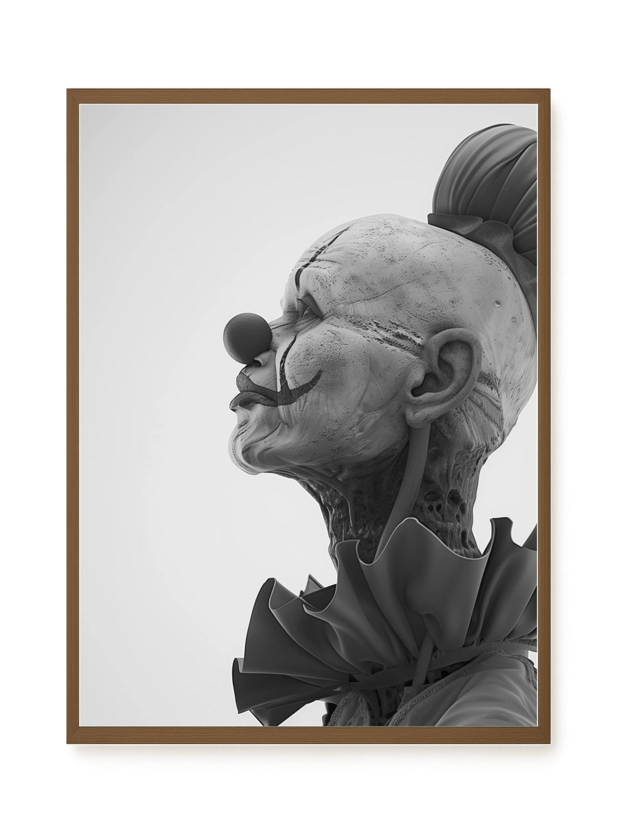 Aged Clown Canvas Wall Art