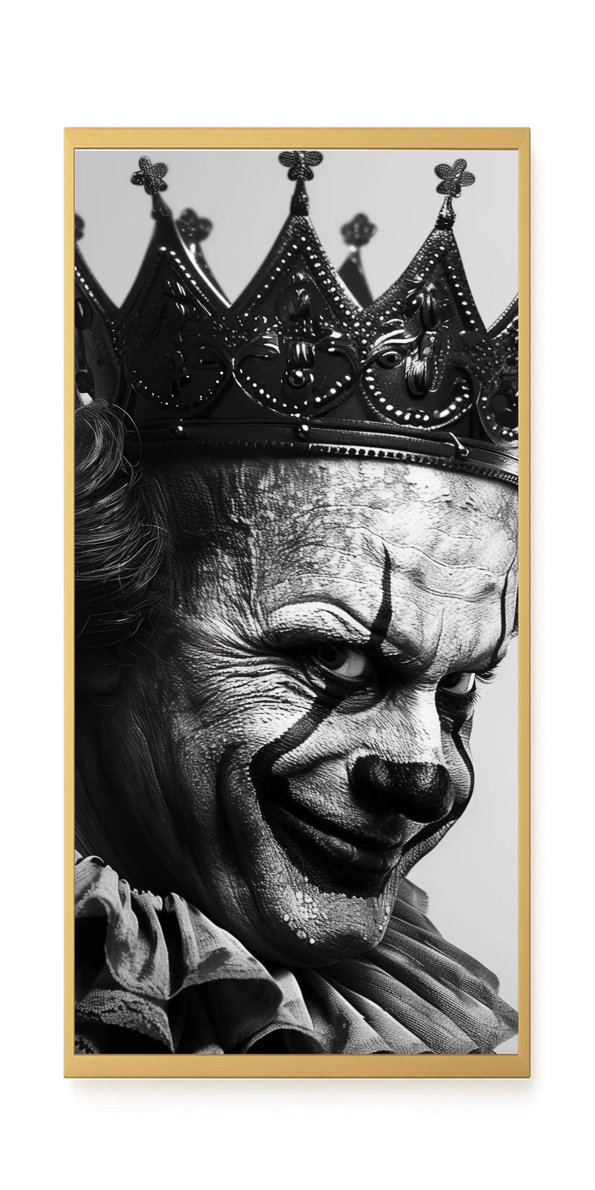 Thoughtful Clown Canvas Wall Art