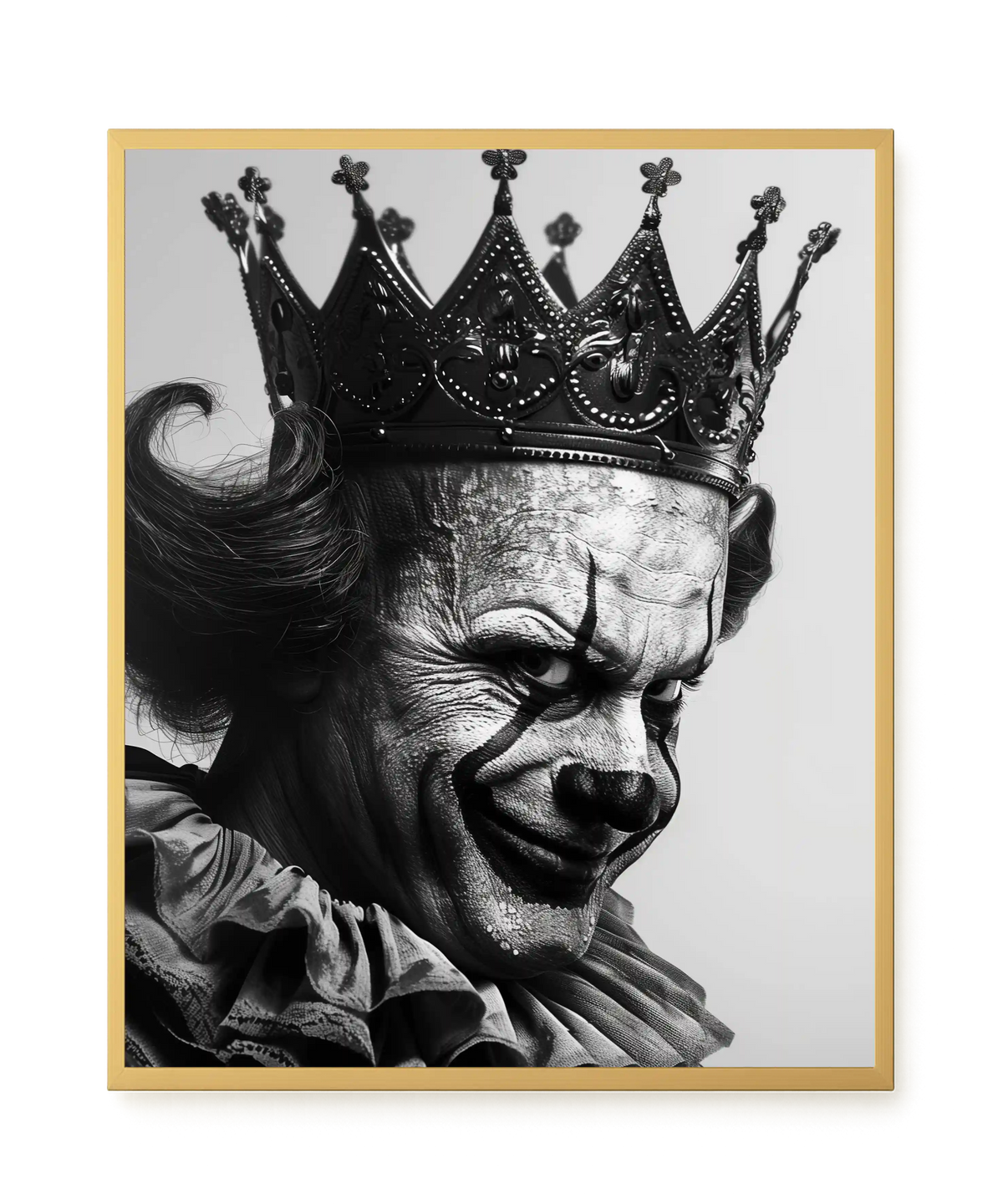 Thoughtful Clown Canvas Wall Art