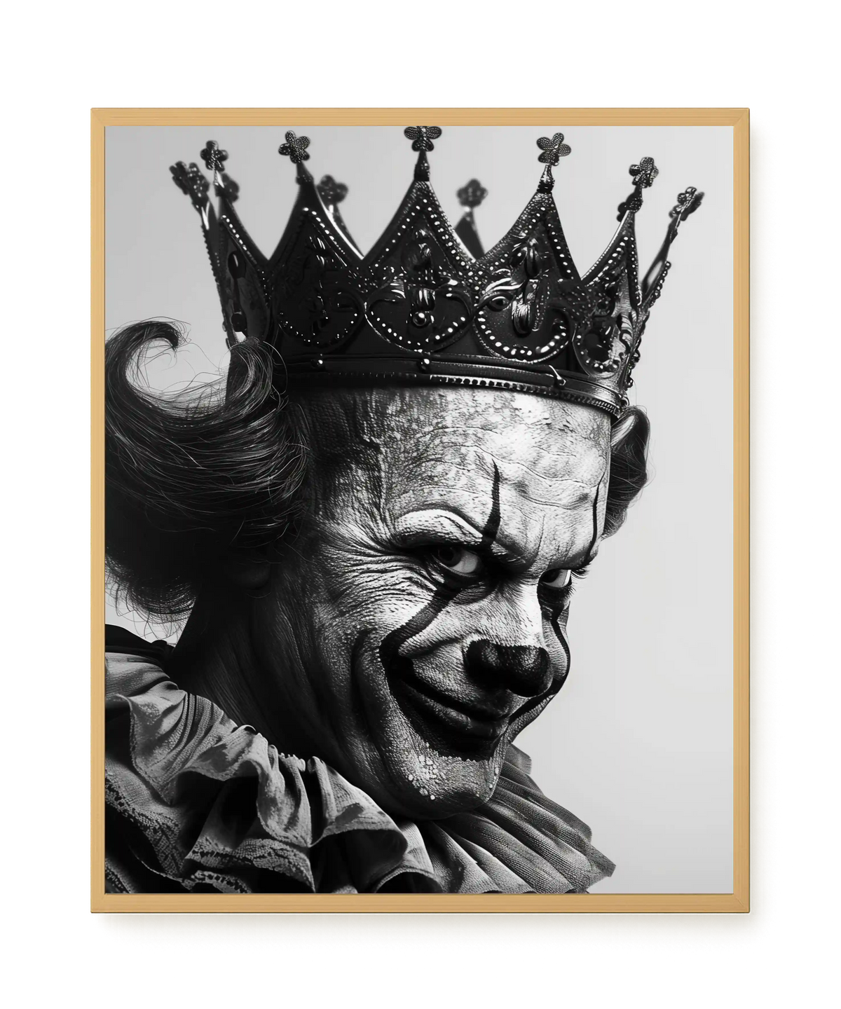 Thoughtful Clown Canvas Wall Art