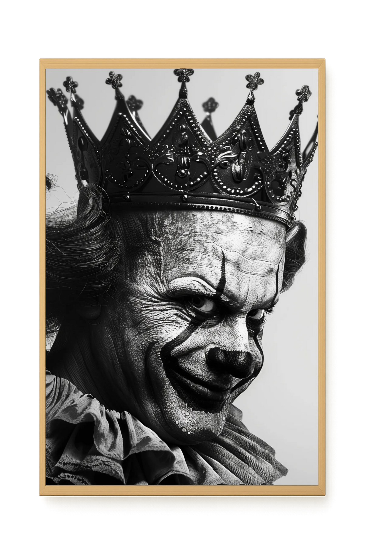 Thoughtful Clown Canvas Wall Art