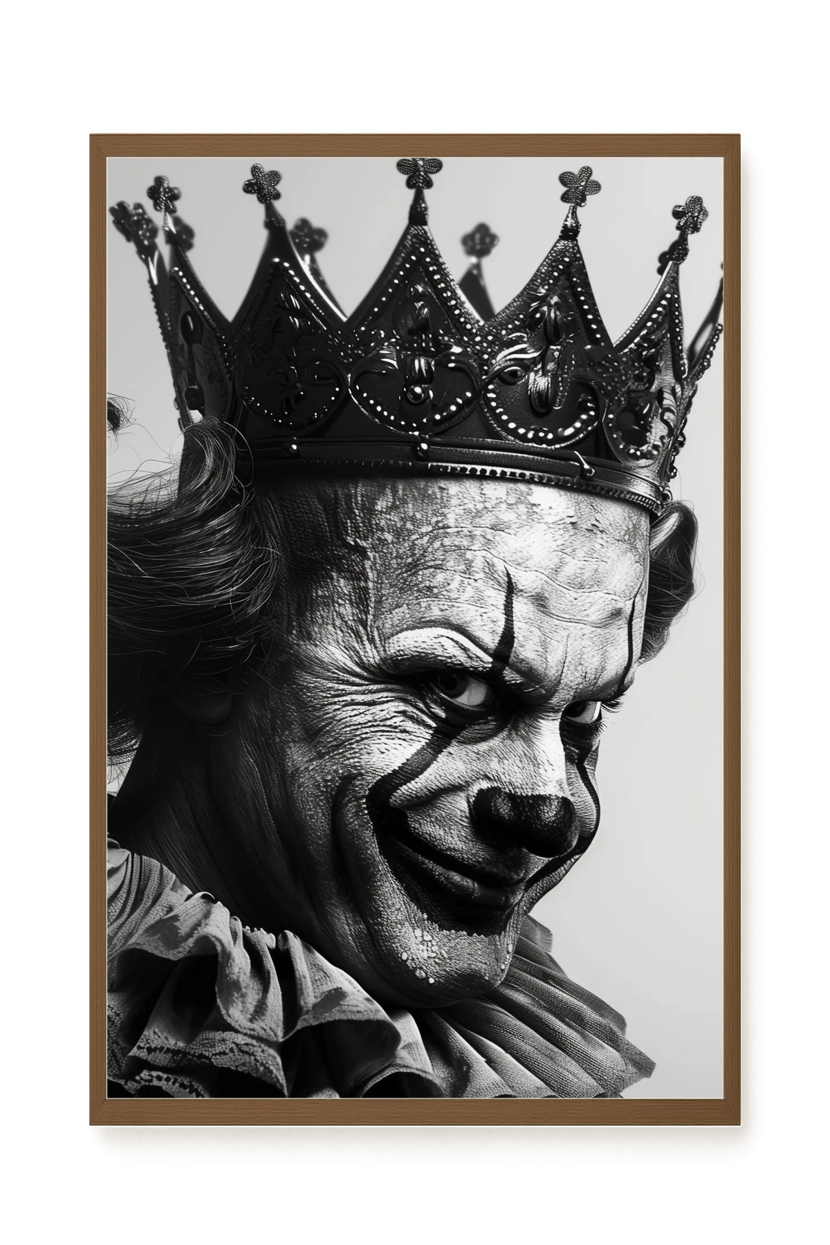 Thoughtful Clown Canvas Wall Art