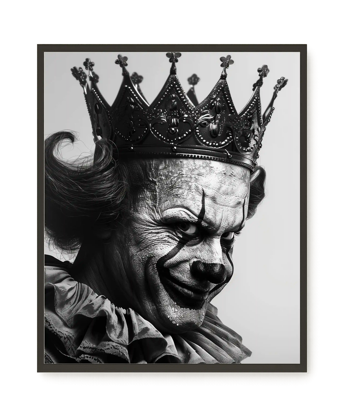 Thoughtful Clown Canvas Wall Art
