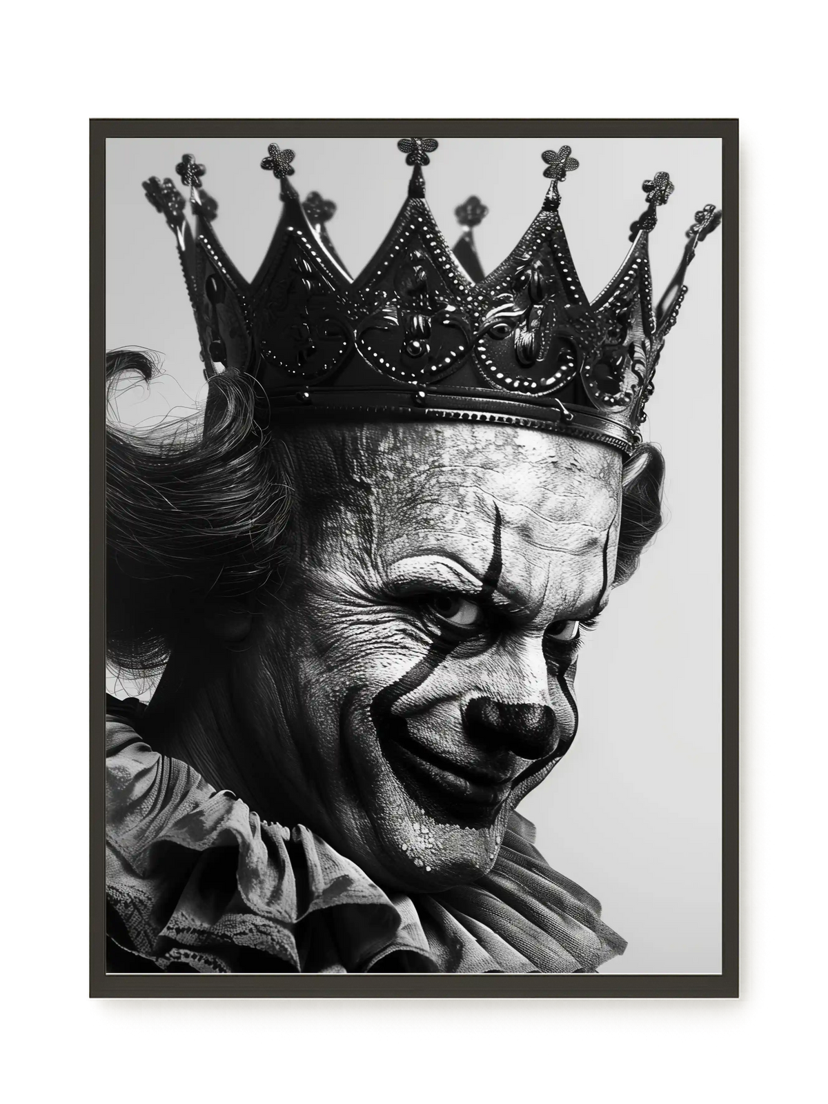 Thoughtful Clown Canvas Wall Art