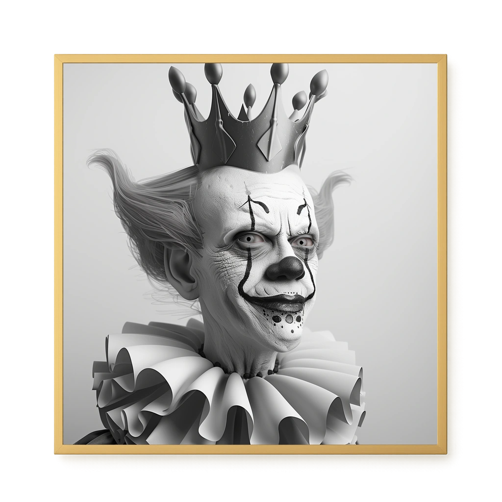 Crowned Clown Canvas Print