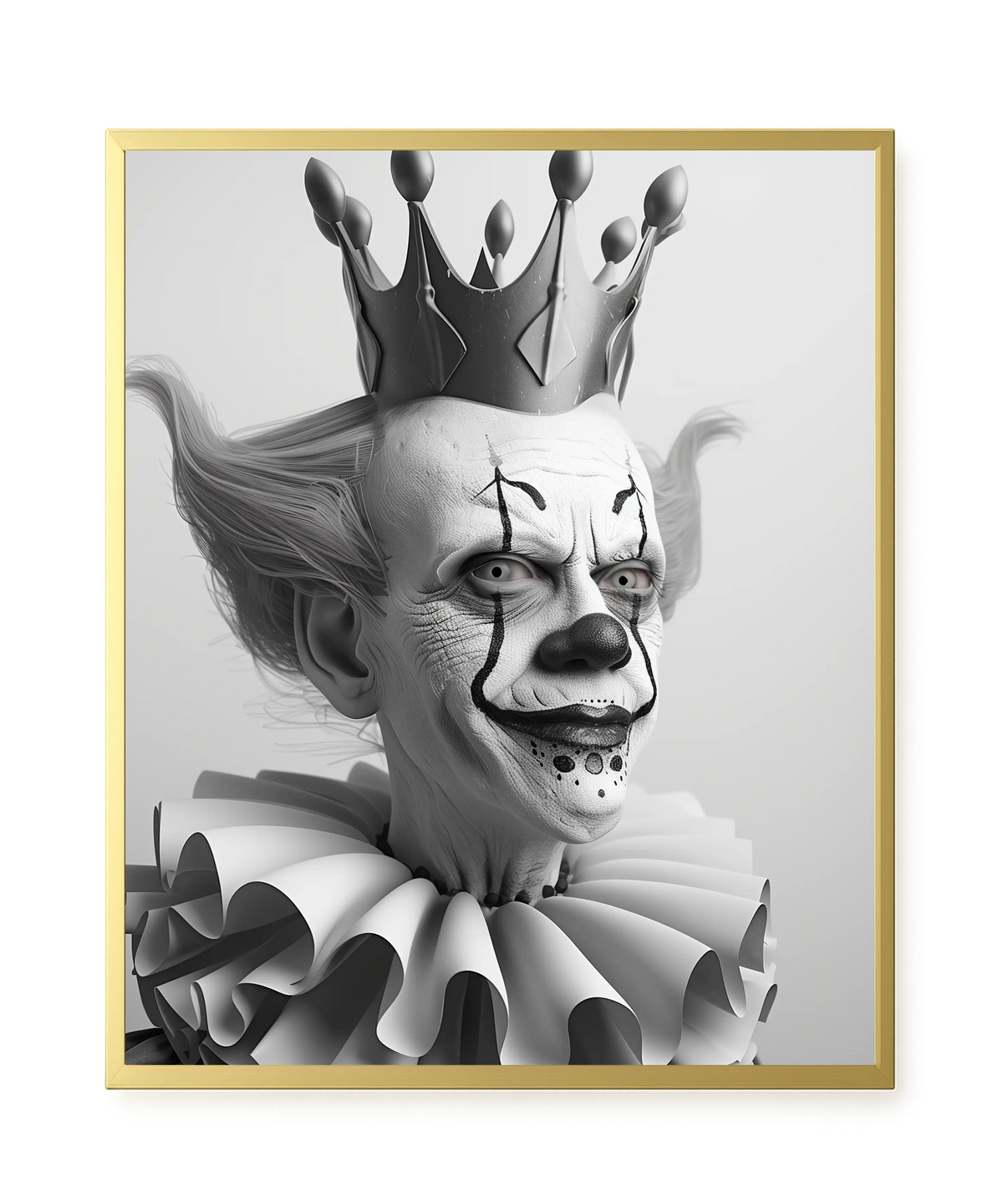 Crowned Clown Canvas Print