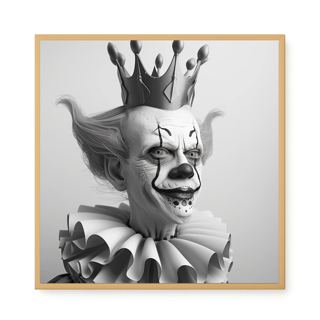 Crowned Clown Canvas Print