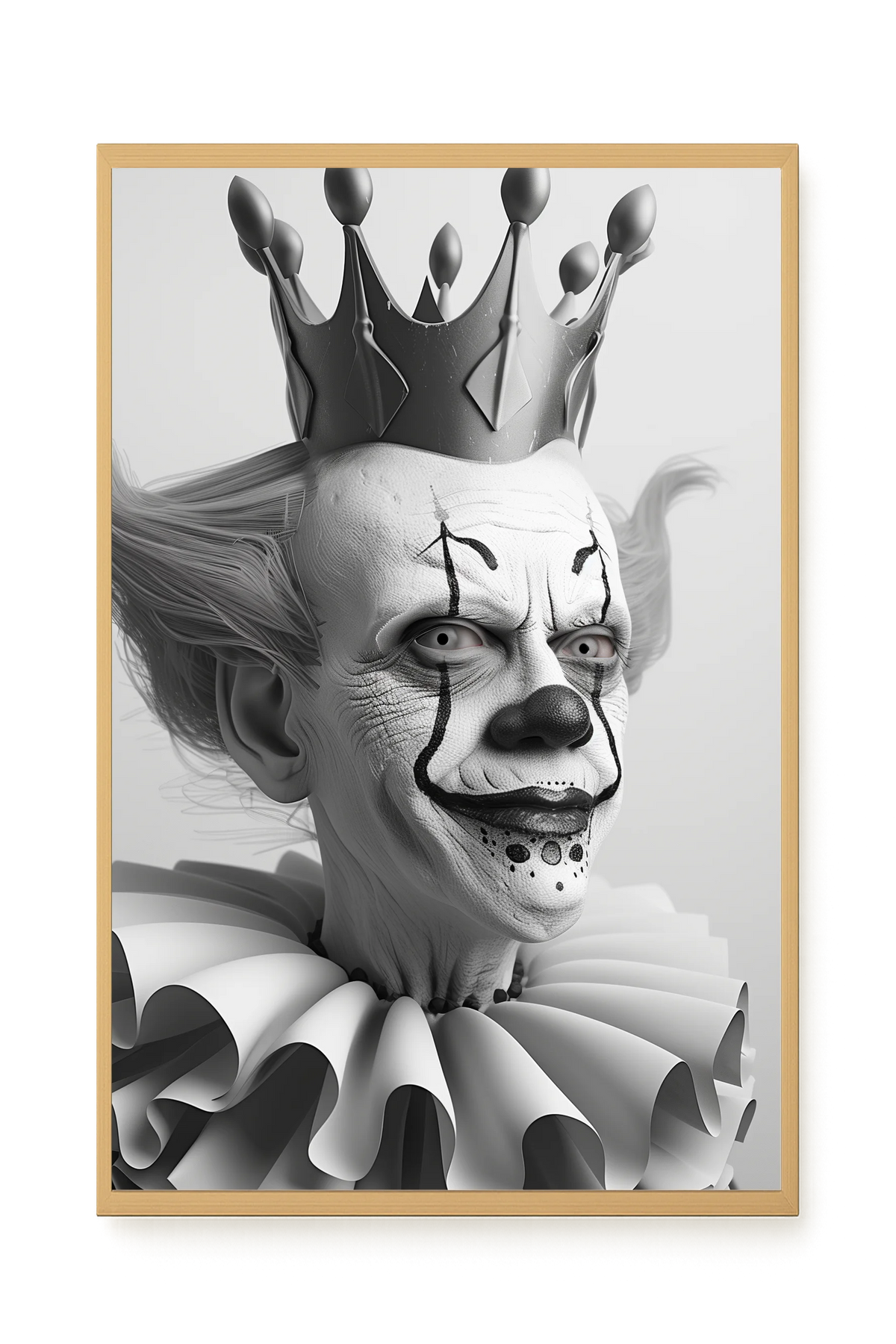 Crowned Clown Canvas Print
