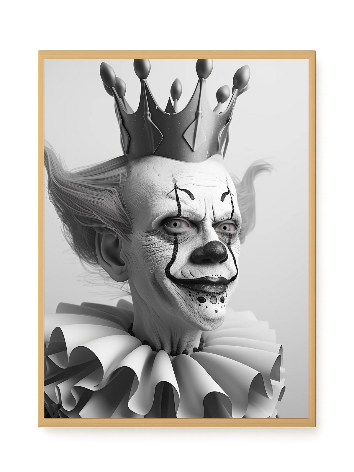 Crowned Clown Canvas Print