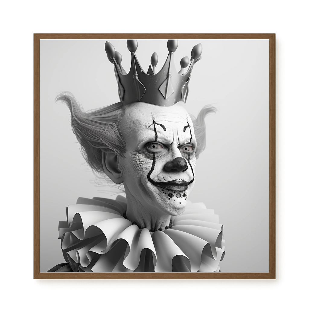 Crowned Clown Canvas Print