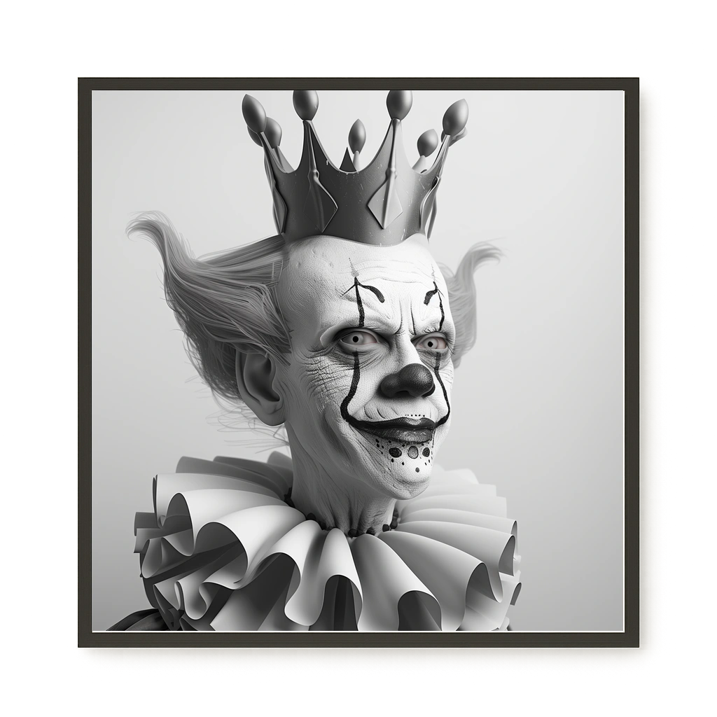 Crowned Clown Canvas Print
